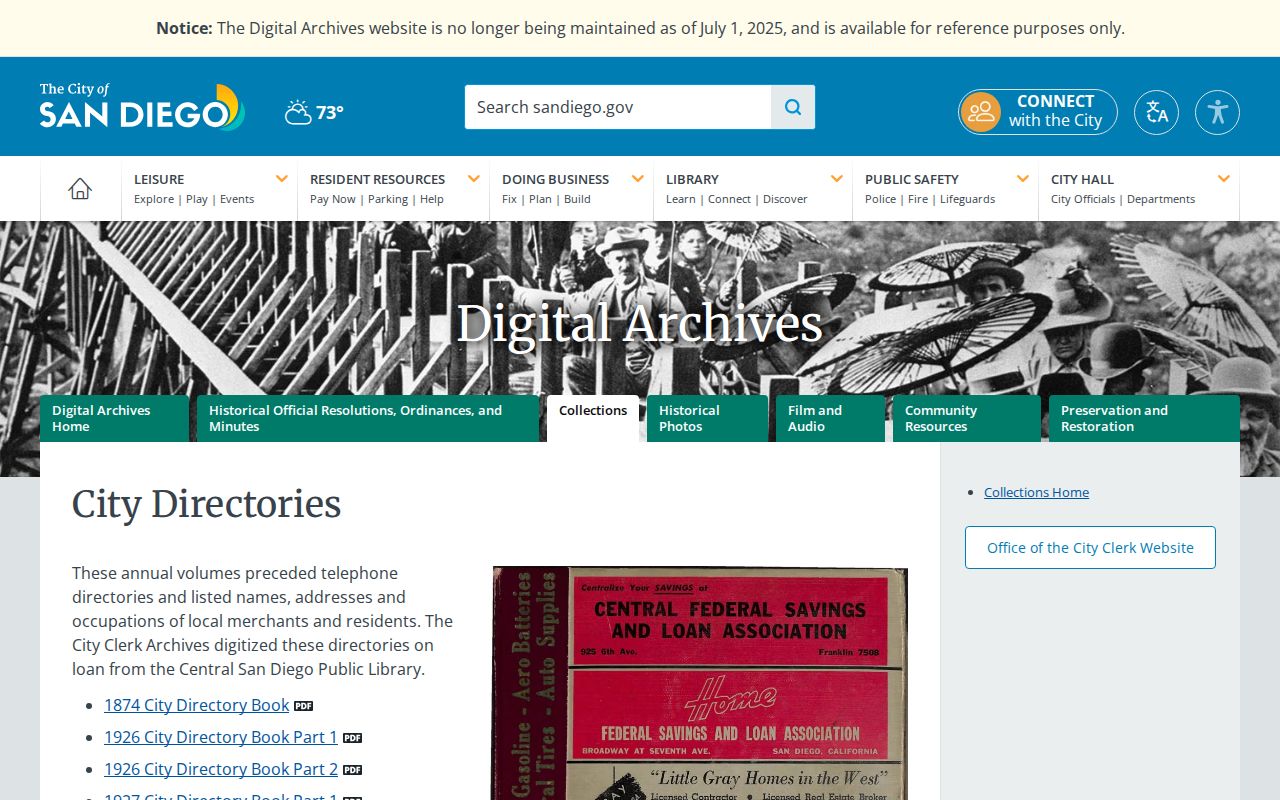El Cajon city directory digitized collection