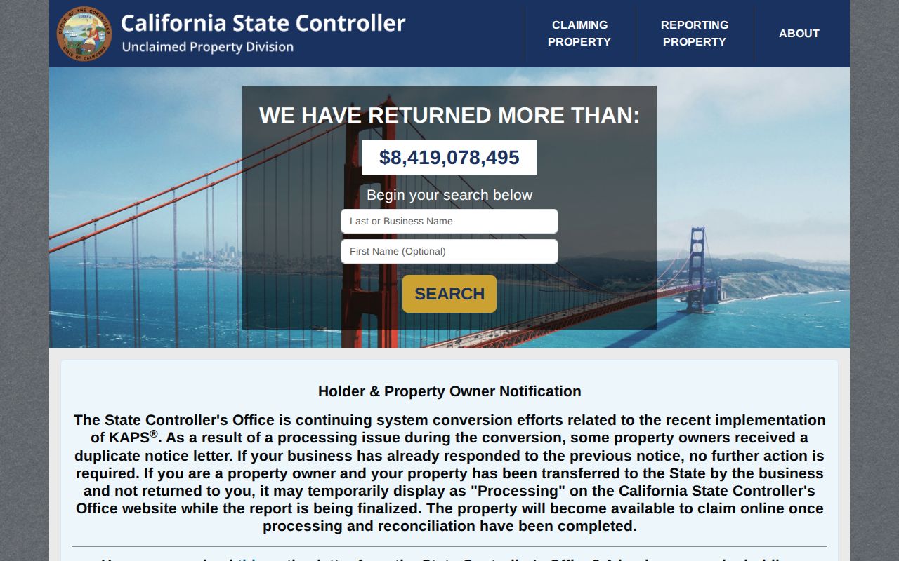 El Cajon residents directory unclaimed property search
