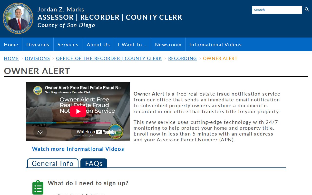 El Cajon neighbors County Owner Alert