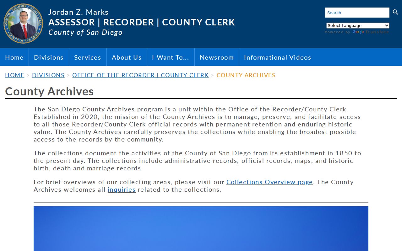 El Cajon previous residents County Archives resources