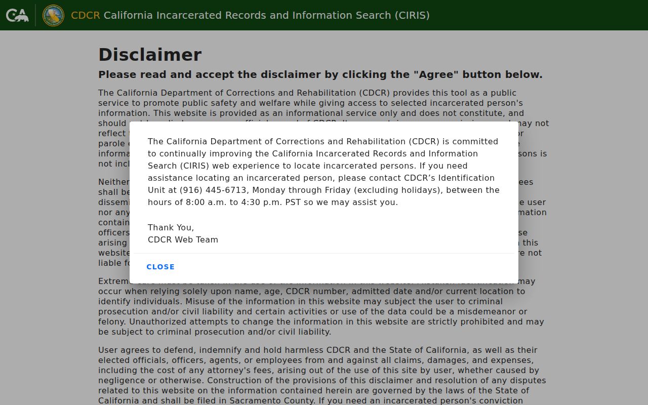El Cajon resident lookup CDCR records search